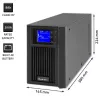Nepertraukiamo maitinimo šaltinis QOLTEC 53981 On line 2kVA, 2000 VA galia