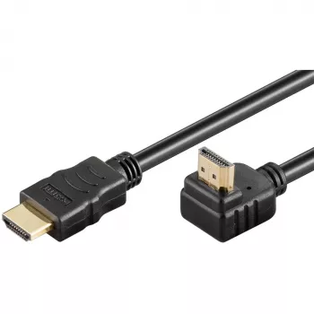 Goobay 61296 - High Speed HDMI Kabel mit Ethernet-Winkelstecker 4Ka60Hz 2.0 - Kabel - Digital/Display/Video