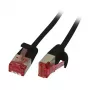 komutacinis kabelis RJ45 CAT6 250Mhz 0,15 m juodas U/FTP plonas apvalus, 3,6 mm skersmens - kabelis - tinklo (S217270)
