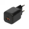 Išorinis maitinimo adapteris IBOX ILUC42B 12V 2A, 33W, USB-A + USB-C PD3.0, QuickCharge 3.0, universalus