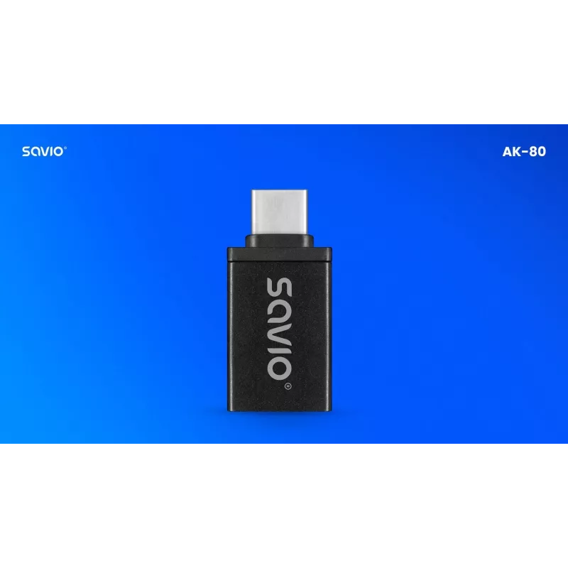 Savio AK-80 vaizdo kabelio adapteris 0 m USB Type-A USB Type-C juodas