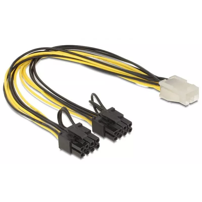 “DeLOCK 83433” vidinis maitinimo laidas 0,3 m PCI-E 6+2 kontaktų 6 kontaktų