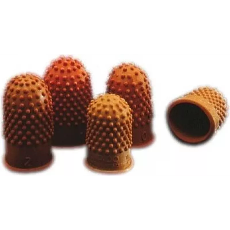 Rexel Thimblettes Velos Size 00 - 15mm Ø Oranžinė Box/10, Oranžinė, Rubber
