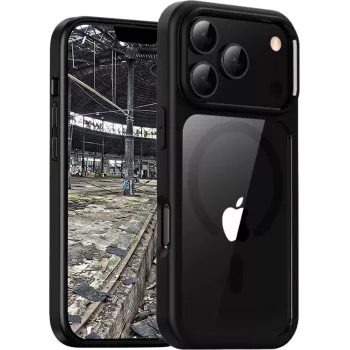 Telefono dėklas jt berlin BackCase JT Berlin Pankow Hybrid MagSafe skirtas Apple iPhone 17 Pro Max juodas permatomas