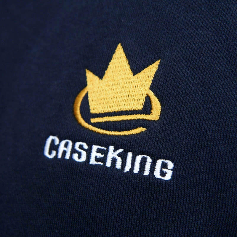 Caseking džemperis su gobtuvu ir užtrauktuku, tamsiai mėlynas, S dydis