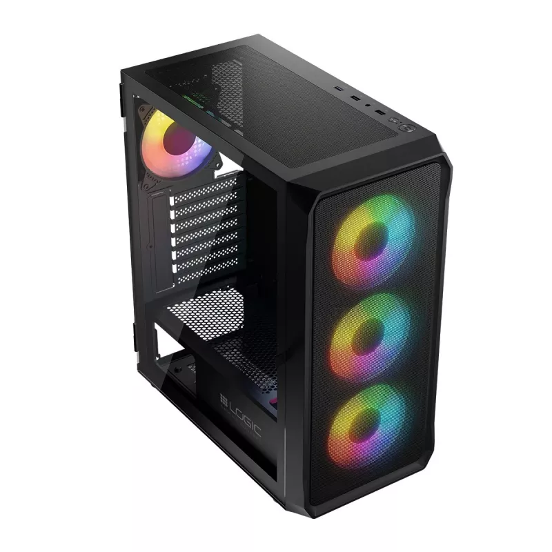 Kompiuterio korpusas Logic Concept Portos ARGB ATX juodas