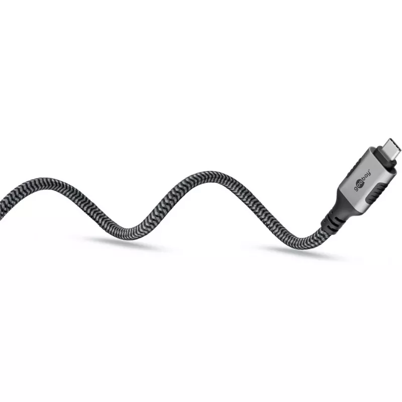 Ethernet laidas USB-C 3.2 Gen2 kištukas > RJ-45 kištukas, LAN adapteris juodas/sidabrinis, 3 metrai, pintas medžiaginis apvalkalas