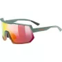 Daugiafunkciniai akiniai UVEX sportstyle 235 — Unisex, pusiau berėmiai, žalia/raudona