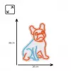 Neon Lights Dog MANTA SNL68MT prancūzų buldogo stiliaus dekoratyvinis neoninis ženklas