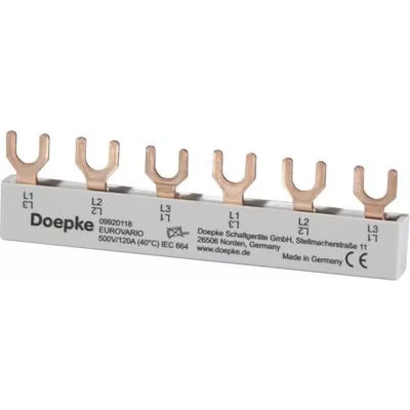DOEPKE Busbar 3ph. EV-SG3.6.120 Gabelschuh 120A,6 TE EV-SG3.6.120 (09920118)