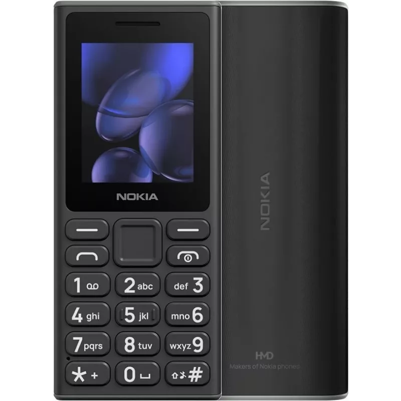 Nokia 105 2G (2025), Charcoal, Dual SIM, funkcinis telefonas, naujas
