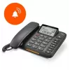 Belaidis telefonas Gigaset DL380 juodas su DECT technologija ir ilgu baterijos veikimo laiku
