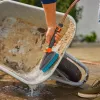 Cleansystem rankinis šepetys M kietas pilkai turkio spalvos universalus minkštas plastikinis strypas