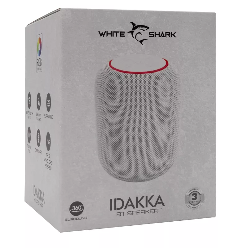 Nešiojamas garsiakalbis White Shark GBT-619 Idakka White