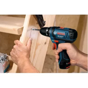 Bosch GSR 10,8-2-LI Professional Keyless Juoda, Blue, Red