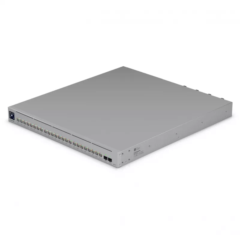 Tinklo jungiklis Ubiquiti UniFi ECS-24-POE — valdomas L2/L3, 24× 10G RJ-45, PoE, 1U, pilka