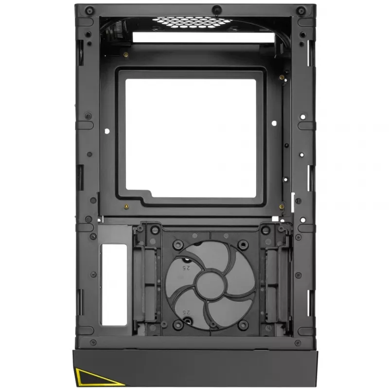 PC korpusas Sharkoon SHARK ZONE C10 Mini-ITX, juoda, geltona