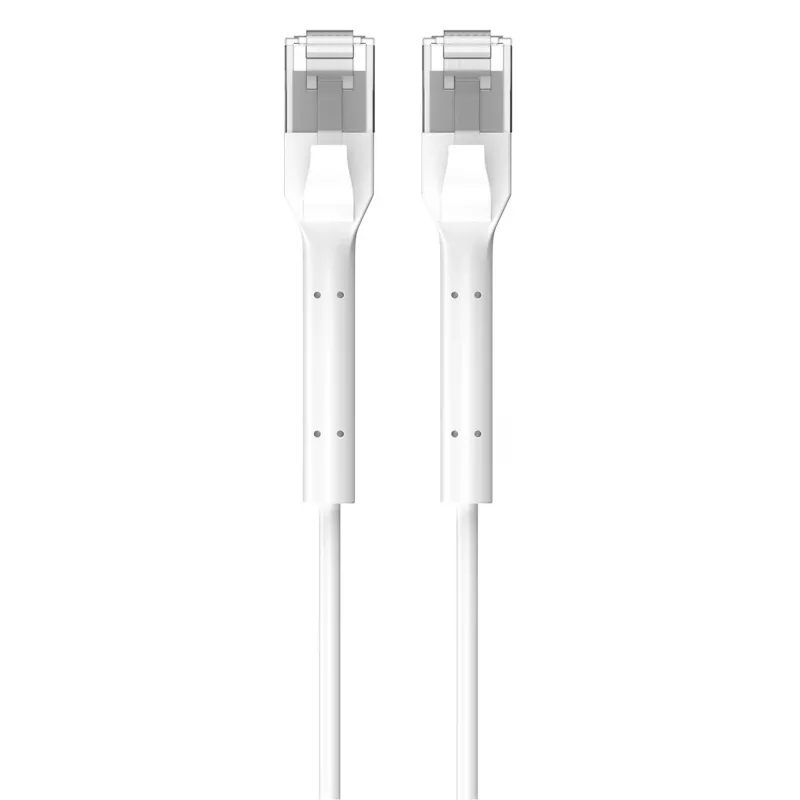 Patchcord cat.6a U/FTP 1Gbps varinė vytos poros tinklo jungtis, lūžęs antgalis 10m balta
