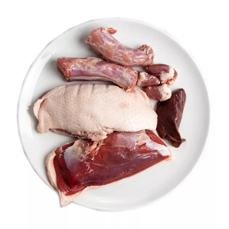 Šlapias kačių ėdalas 3coty Duck 180 g — pilnavertis begrūdis konservuotas šlapias ėdalas suaugusioms katėms, baltymai 15%, riebalai 10%, drėgmė 72,8%