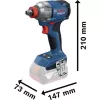 Smūginis veržliasukis Bosch GDX 18V-285 solo C — 18V belaidis, 285 Nm sukimo momentas