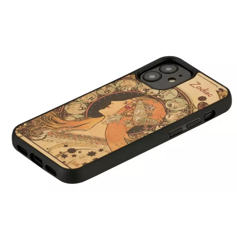 Telefono dėklas Man and Wood, skirtas iPhone 12 mini — Zodiac serija, juodas
