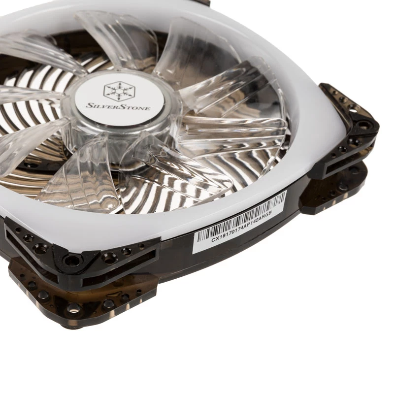 SILVERSTONE SST-AP142-ARGB 140x140x25 ARGB PWM ventiliatorius, skirtas kompiuterio aušinimui, 140 mm