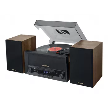 Namų garso midi sistema muse MT-120 MB — 20 W RMS, 2 krypčių garsiakalbiai, kintamoji srovė 100–240 V 50/60 Hz, juoda/skaidri/medžio