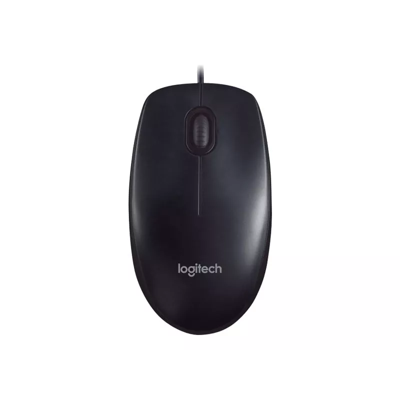 „Logitech M90“ laidinė optinė pelė biurui — 1000 DPI, abiem rankoms tinkama, USB Type-A, juoda