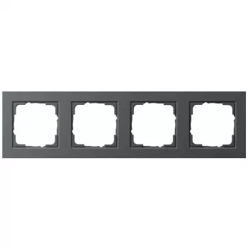 Jungiklio/kištukinio lizdo dengiamoji plokštelė GIRA E2 antracito, termoplastikas, be sraigtų, 80.8×294.7×9.3 mm