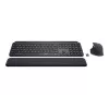 Logitech MX Keys combo for Business Gen 2 Klaviatūra Pelė komplekte Biuro RF belaidis + Bluetooth AZERTY Prancūzų Grafitas