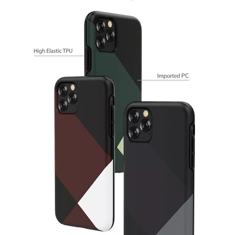 Apsauginis telefono dėklas Devia Simple stiliaus tinklelis, skirtas iPhone 11 Pro, raudonas