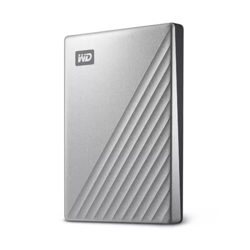 WD My Passport Ultra for Mac WDBKYJ0020BSL - Kietasis diskas - šifruotas - 2 TB - išorinis (nešiojamas) - USB 3.0 (USB-C jungtis) - 256 bitų AES - sidabrinis