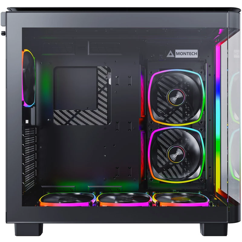 Montech KING 95 PRO Midi-Tower, grūdintas stiklas, ARGB - juoda