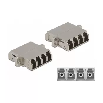Optical Fiber Coupler DeLOCK LC Quad female to LC Quad female vienmodis