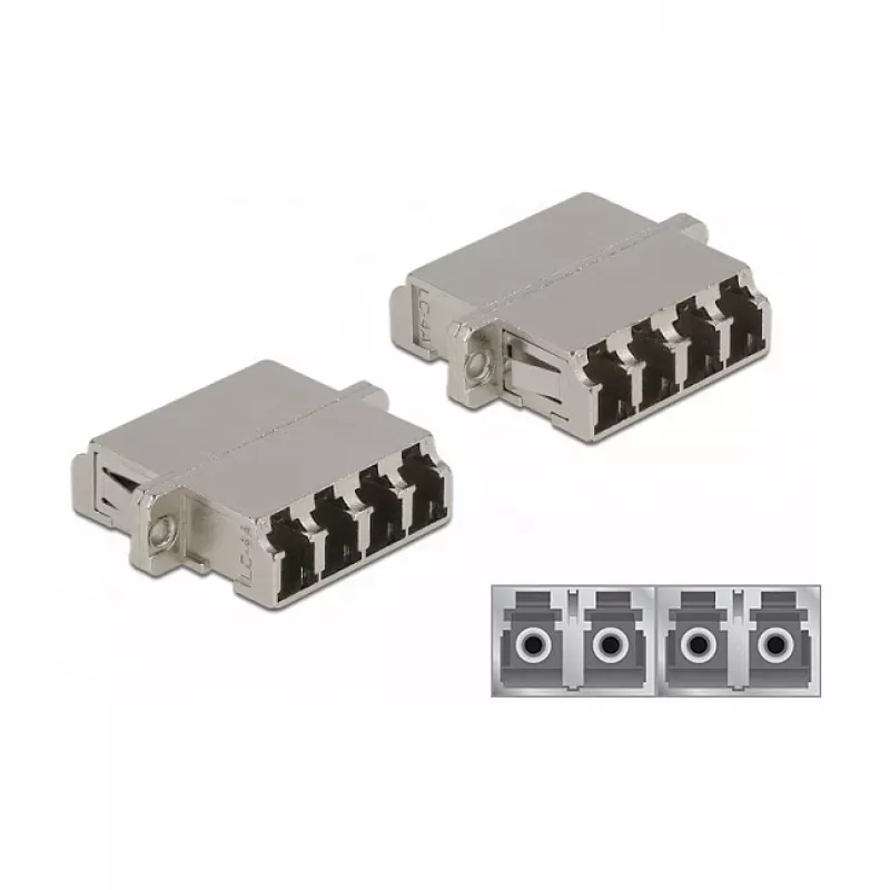 Optical Fiber Coupler DeLOCK LC Quad female to LC Quad female vienmodis