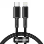 Baseus didelio tankio pintas laidas Type-C į Lightning, PD, 20W, 1m (juodas)
