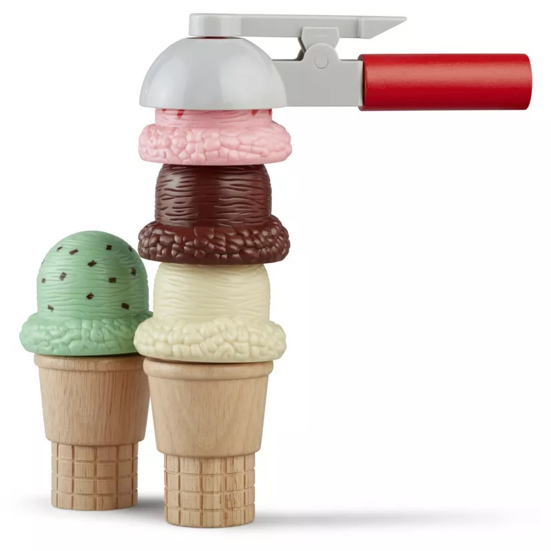 Melissa & Doug ledų kaušelio ir dėjimo rinkinys žaidimų virtuvei