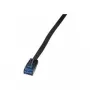 LogiLink - komutacinis kabelis - RJ-45 (V) į RJ-45 (V) - 7,5 m - UTP - CAT 5e - lietas - juodas (CP0138B)
