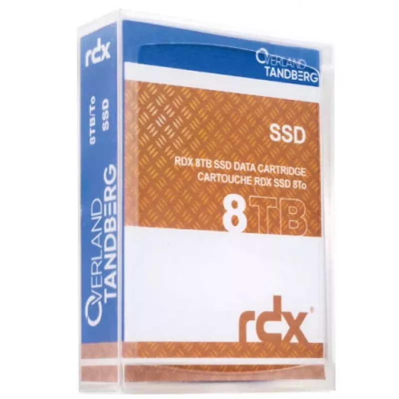 “Overland-Tandberg” RDX kasetė 8 TB SSD, RDX laikmena, 87×119×23 mm, juoda