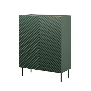 Lentynų komplektas cama meble ONDA 98×45×127 cm žalias, ant grindų pastatoma prie sienos spintelė