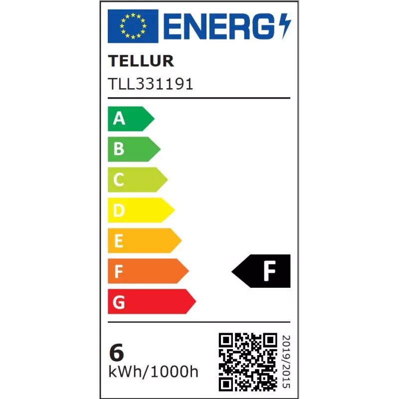 Išmanioji lemputė Tellur WiFi Filament E27 gintarinė balta šilta pritemdoma 6W 806lm