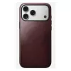 Odinis dėklas Nomad Modern skirtas iPhone 17 Pro Max (6,9 col.) — Burgundiška spalva, oda+TPU+PC