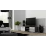 Cama TV stovas SOHO 140 pilkas/baltas blizgus