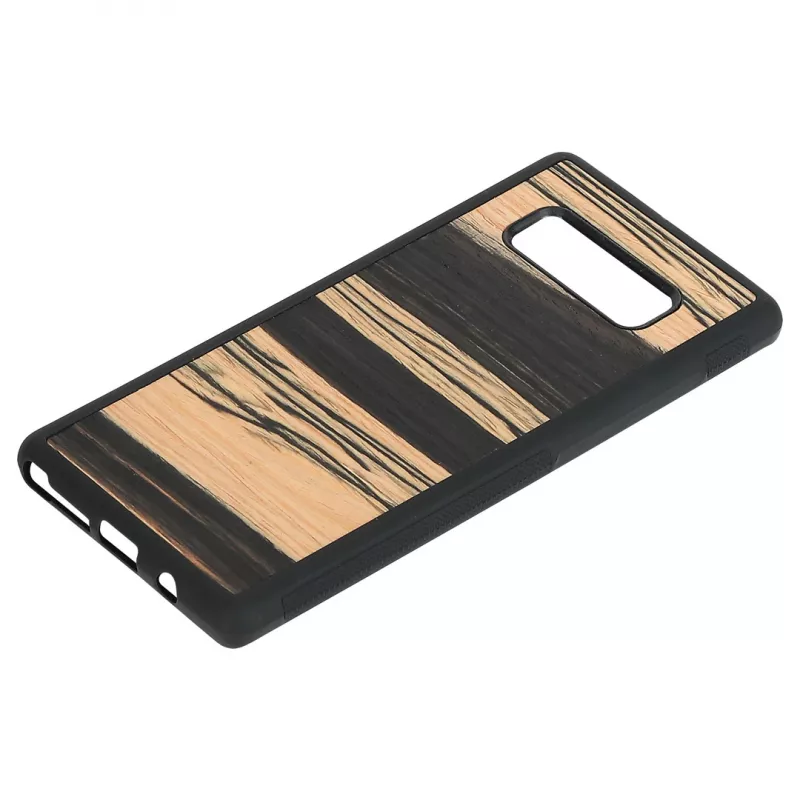 man and wood išmaniojo telefono dėklas Samsung Galaxy Note 8 – balto ir juodmedžio juodos spalvos apdaila