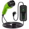 Qoltec 52465 Mobilus įkroviklis EV 2-in-1 Type2 su reguliavimu | 3.5kW | 230V | LCD | Nešiojamas | Wallbox | 5m