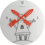 NeXtime klok 8807 Windmil, Ø30 cm, Sieninis, Balta / Juoda / Raudona
