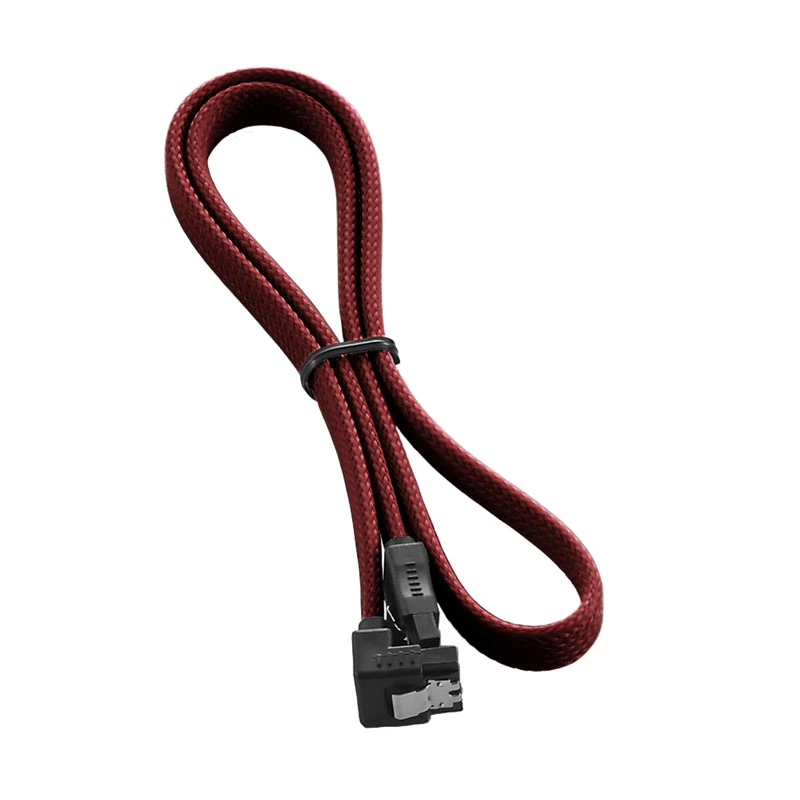 CableMod ModMesh - SATA laidas - Serial ATA 150/300/600 - SATA (W) stačiu kampu į dešinę prie SATA (W) - 60 cm - Blood Red (CM-CAB-RSAT-N60KBR-R)