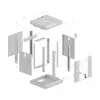 Sieninis stovas Lanberg WF11-3306-10S 6U 30 kg Pilka