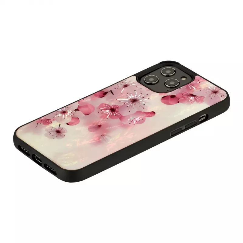 Apsauginis telefono dėklas iKins, skirtas Apple iPhone 12 Pro Max — vyšnių žiedų dizainas