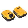 Elektrinių įrankių rinkinys DeWALT DCK2080P2T-QW — 18V Li‑Ion 5Ah (2x), DCG405 kampinis šlifuoklis, gręžtuvas/suktuvas, M14 šlifavimo disko sriegis, nešiojimo dėklas